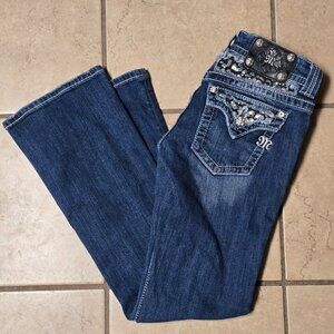 Miss Me Jeans Bootcut JP5002-34 Embellished Bling Sequin Size 27 Low Rise Y2K